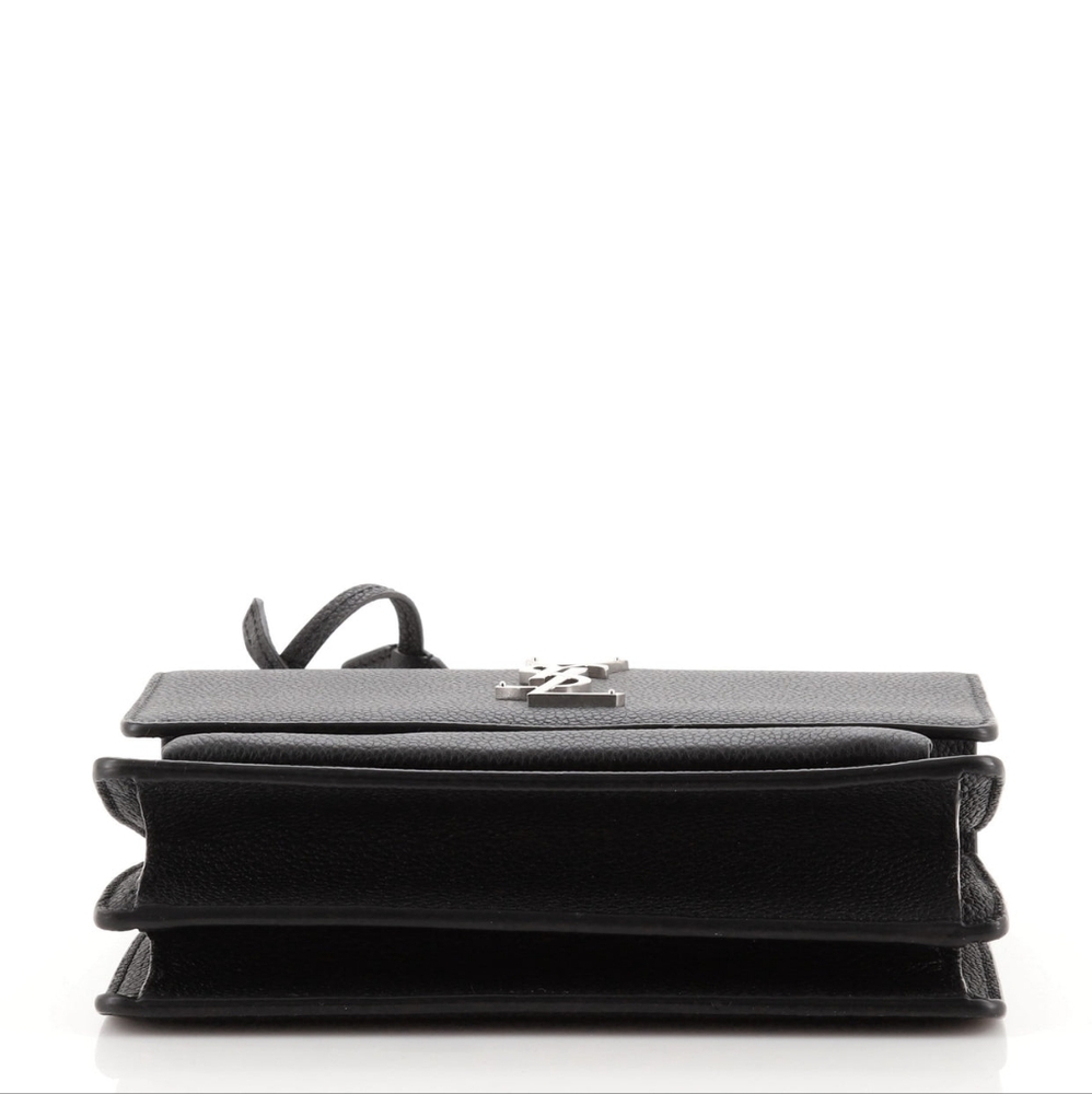 Brand New!!! YSL Saint Laurent Sunset Medium YSL Crossbody Bag in Black Leather - Picture 5 of 16